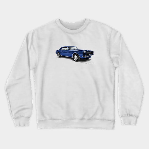 Chevy Camaro Crewneck Sweatshirt by elzafoucheartist